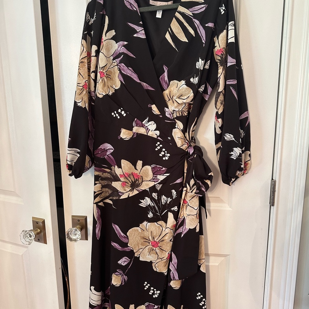 Anthropologie Hutch Long Sleeve Wrap Dress Plus Size 1x